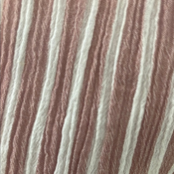 Loft Red Flutter Sleeve Blouse with Ruffled Bib Collar - Picture 4 of 5